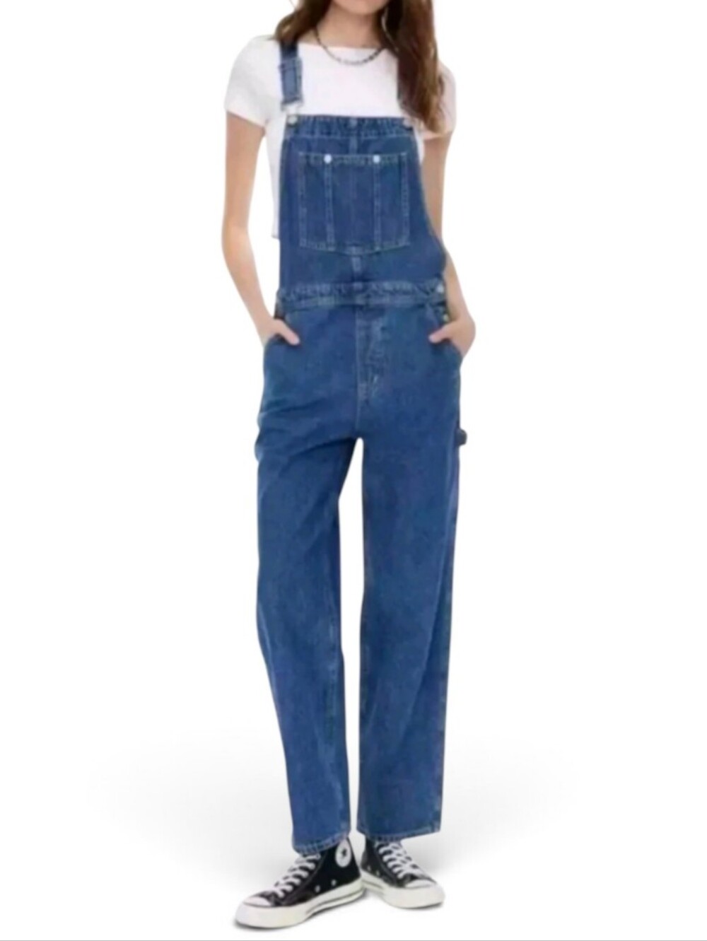 Aritzia Sun-deh Denim Carpenter Overalls XS Medium Wash